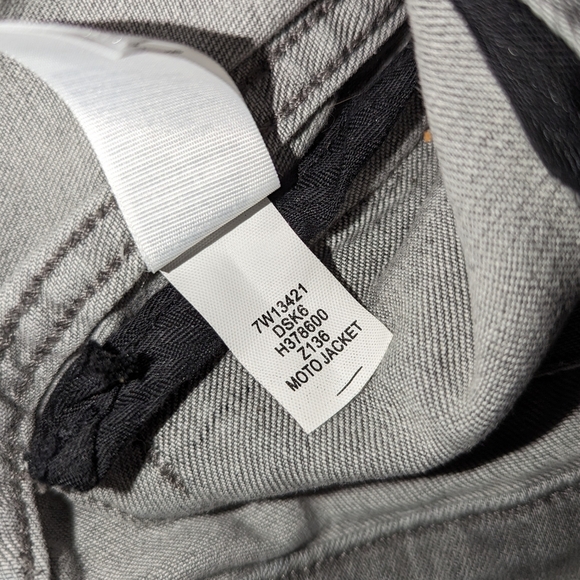 Lucky Brand Denim Moto Jacket Grey Women's Small - Picture 9 of 9